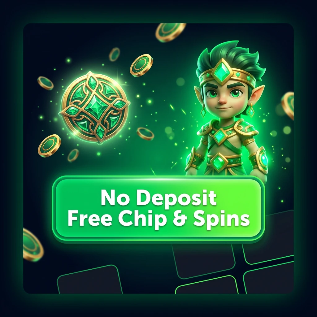 Promo banner showing free spins offer and Microgaming slot art